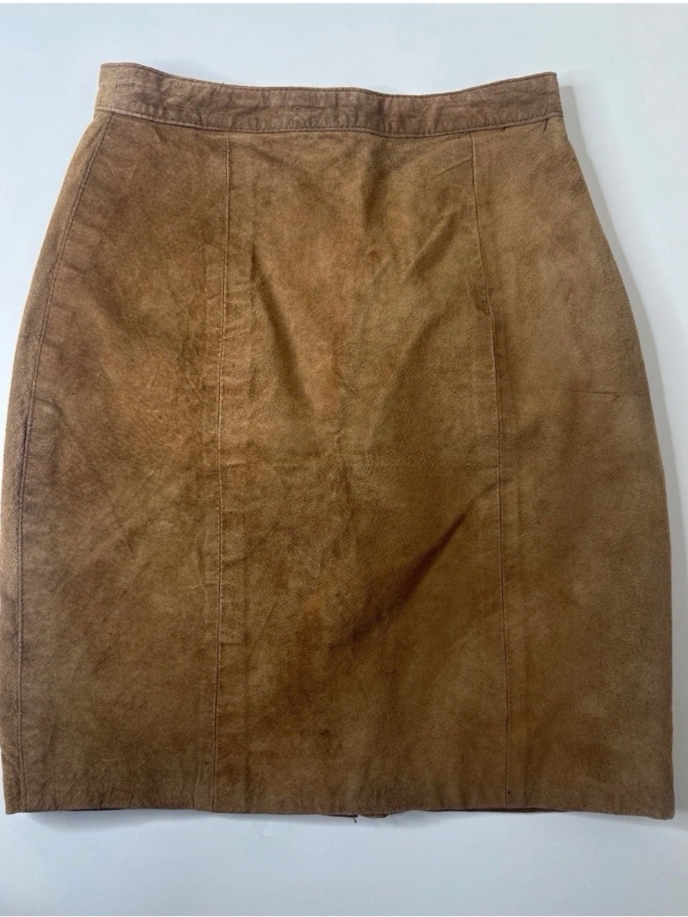 Vintage Gitano Classic Brown Suede Pencil Skirt 5/6